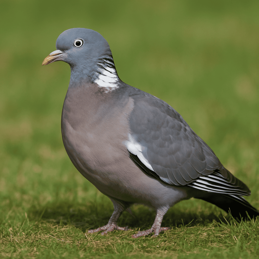 Wood pigeon standing on a lawn – bird control services